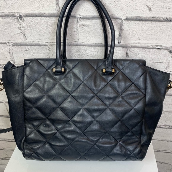 Kate Spade Black Leather Quilted Handbag Crossbody - Picture 7 of 14